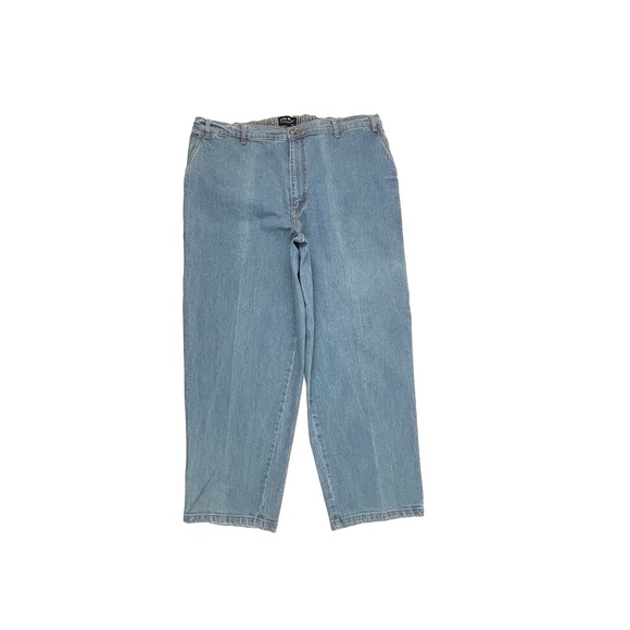 John Blair Back Elastic Straight leg Men's size 40x29 Medium Blue Denim Jeans - Picture 1 of 4
